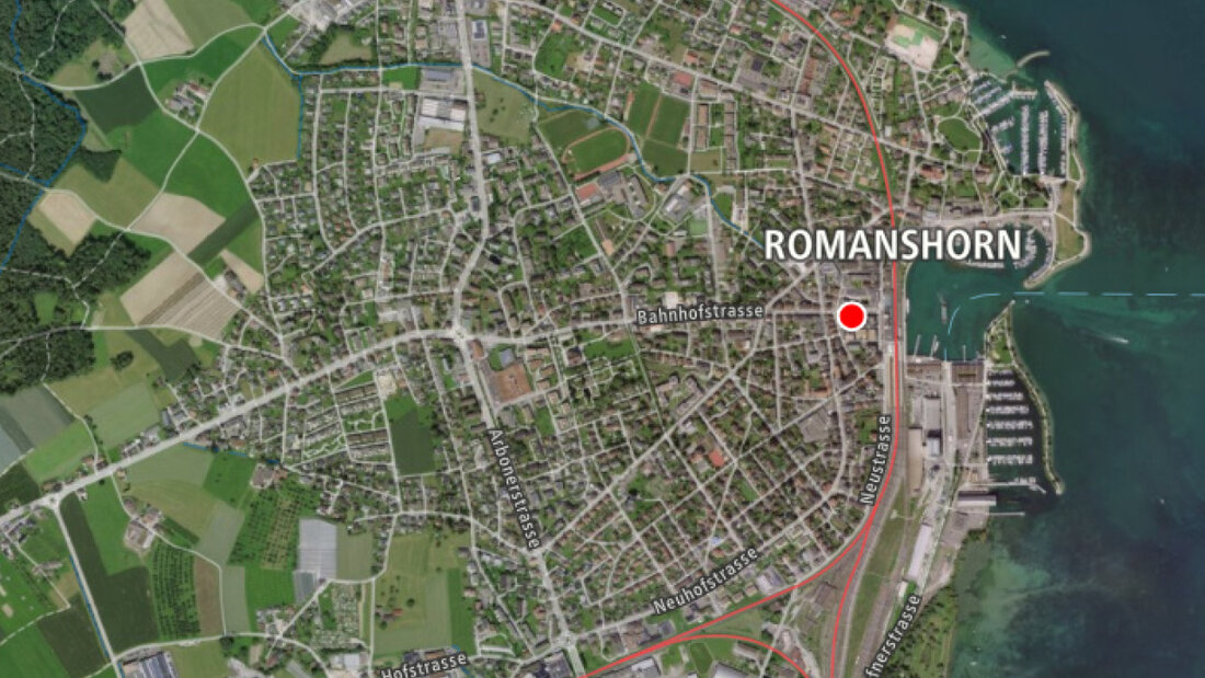 Die Schlägerei ereignete sich in einem Gastrobetrieb an der Bahnhofstrasse in Romanshorn TG. 20251213160732631.jpg