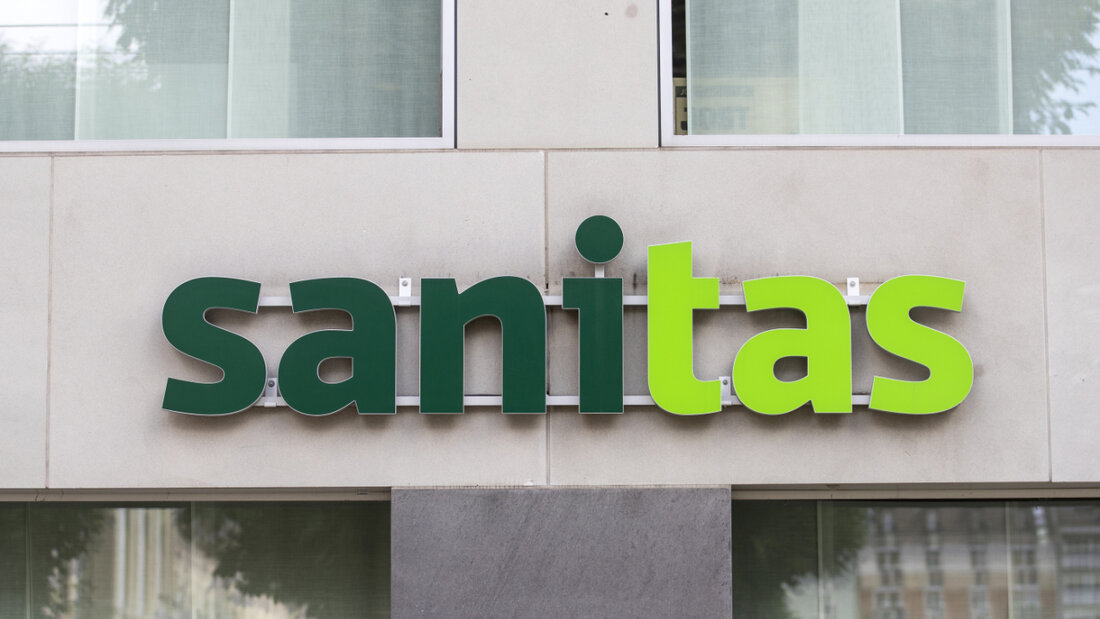 Das Logo der Sanitas Krankenversicherung in Zürich. (Archivbild) 20260521111901306.jpg