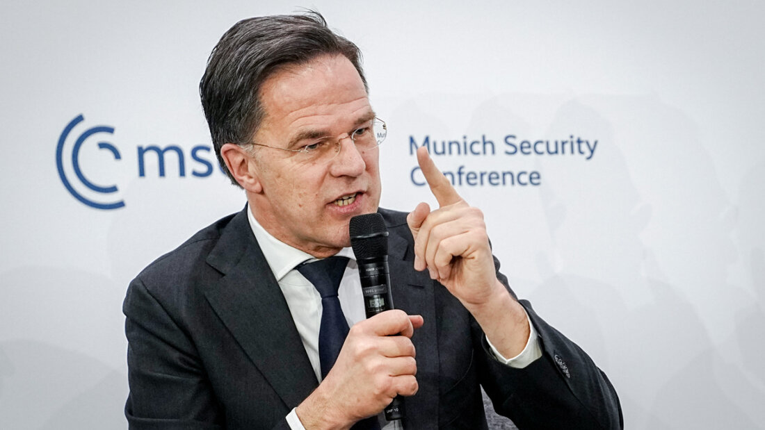 ARCHIV - Mark Rutte, Generalsekretär der Nato, spricht bei der 62. Münchner Sicherheitskonferenz (MSC). Foto: Kay Nietfeld/dpa 20260303200427556.jpg