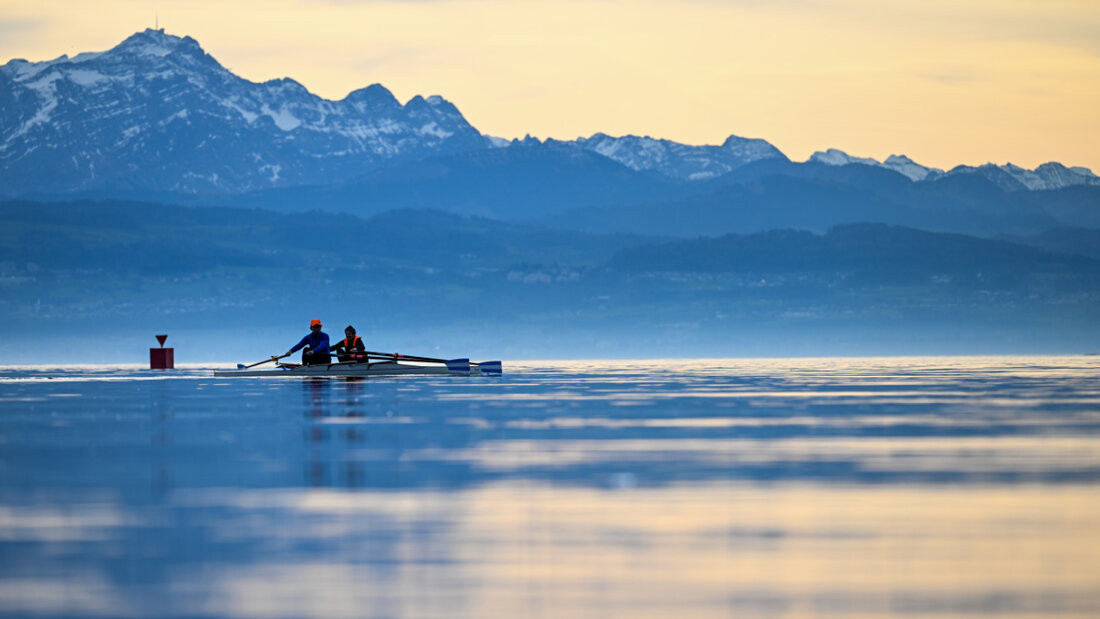 Der Ostschweizer Hausberg Säntis ist vom Bodensee aus zu sehen. (Archivbild) 20260105143025965.jpg
