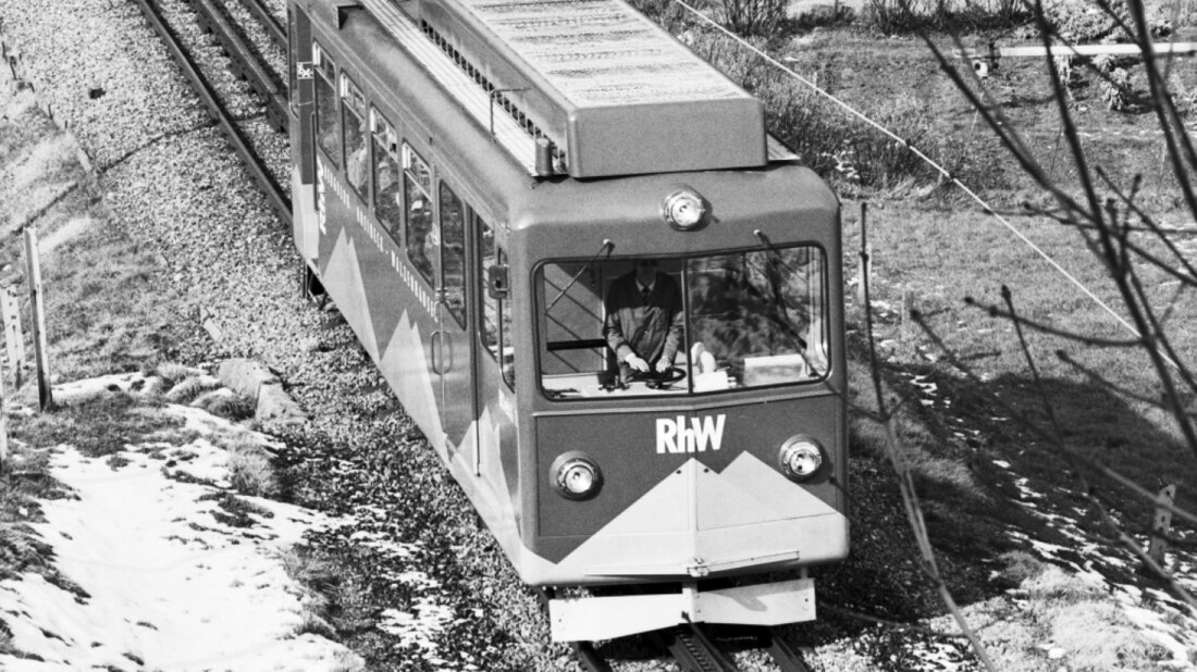 Die Bahn von Rheineck nach Walzenhausen fährt seit 1896. Im Bild eine Aufnahme aus dem Jahr 1992. 20260804123602116.jpg
