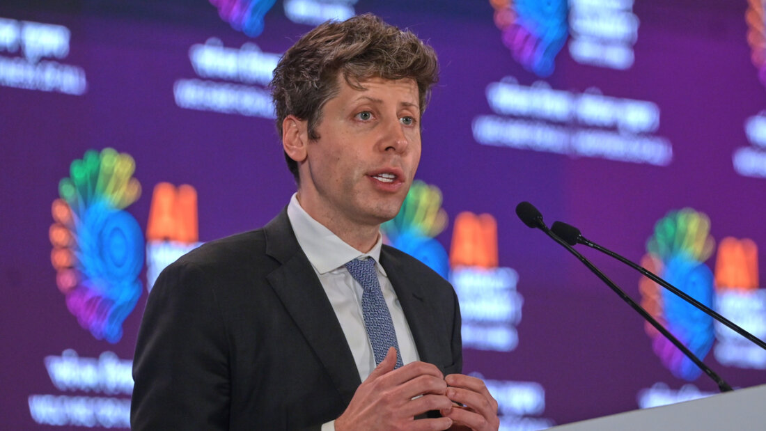 ARCHIV - Sam Altman, CEO von OpenAI, spricht auf dem AI Summit in Neu-Delhi, Indien. Foto: Uncredited/AP/dpa 20260228072436252.jpg