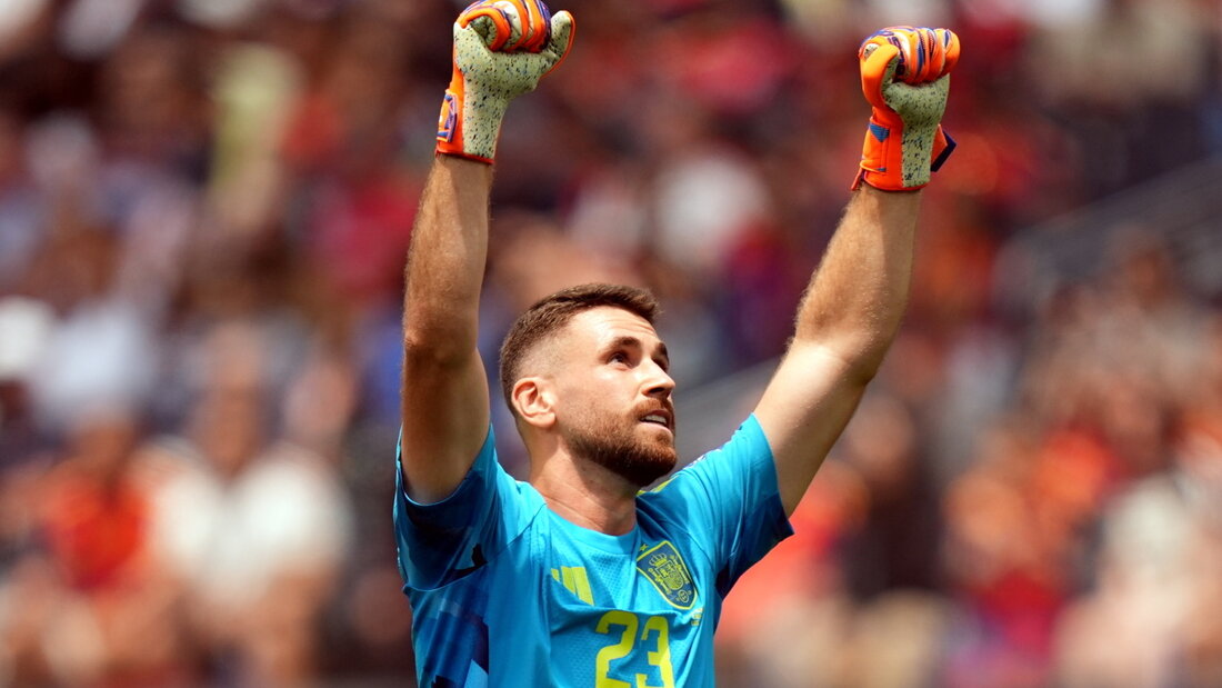 Sicherer Rückhalt trotz Gegenwind: Unai Simon hat an der WM erst ein Gegentor erhalten - 649 Minuten lang blieb er im Nationalteam unbezwungen 20260714053034400.jpg