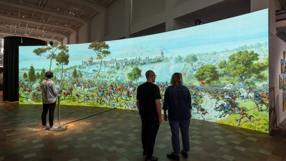 Das weltweit grösste digitale Bild ist nun im Museum für Gestaltung Zürich zu sehen. Es handelt sich um eine digitale Kopie des Panaromabildes der Schlacht bei Murten. Besuchende können im Bild scrollen und reinzoomen. 20250829093026018.jpg