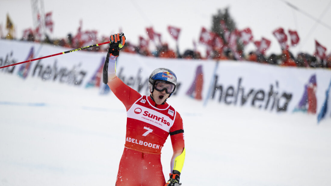 Die Pose des Triumphators: Marco Odermatt ist auf bestem Weg zum fünften Sieg in Adelboden 20260110112836333.jpg