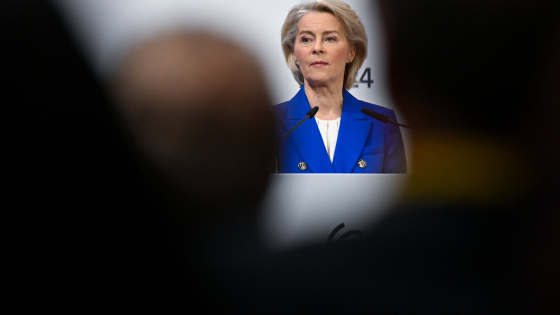 ARCHIV - Ursula von der Leyen, Präsidentin der Europäischen Kommission, spricht bei der 62. Münchner Sicherheitskonferenz. Foto: Sven Hoppe/dpa 20260219180526311.jpg