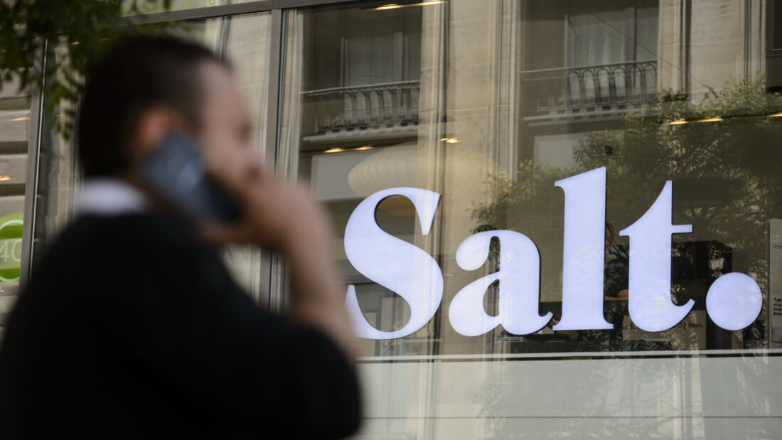 Der Mobilfunkanbieter Salt hat zu Jahresbeginn mehr umgesetzt. (Archivbild) 20250527074321099.jpg