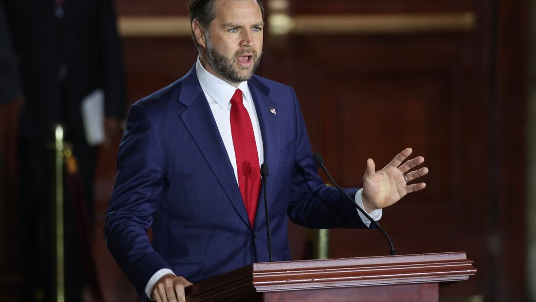 ARCHIV - US-Vizepräsident JD Vance spricht in der Rotunde des US-Kapitols anlässlich einer Gedenkfeier des Kongresses für den verstorbenen Senator Lindsey Graham. Foto: Win McNamee/Pool Getty/AP/dpa 20260809062913297.jpg