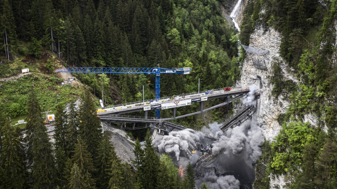 Der Castiel-Viadukt zwischen Chur und Arosa wurde im Mai 2024 durch einen Neubau ersetzt. (Archivbild) 20261013145540158.jpg
