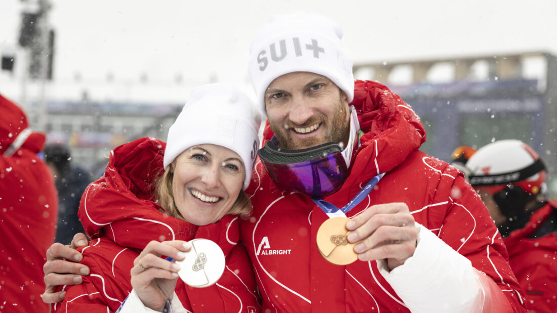 In Livigno Medaillengewinner, im ersten Weltcup nach Olympia jedoch ausserhalb der Top 3: Fanny Smith und Alex Fiva 20260227135351535.jpg