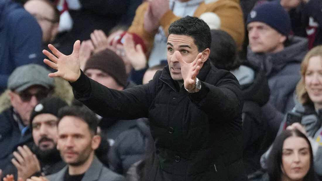 Diesmal hatten die Anweisungen von Arsenals Trainer Mikel Arteta nicht die gewünschte Wirkung 20251206155122276.jpg