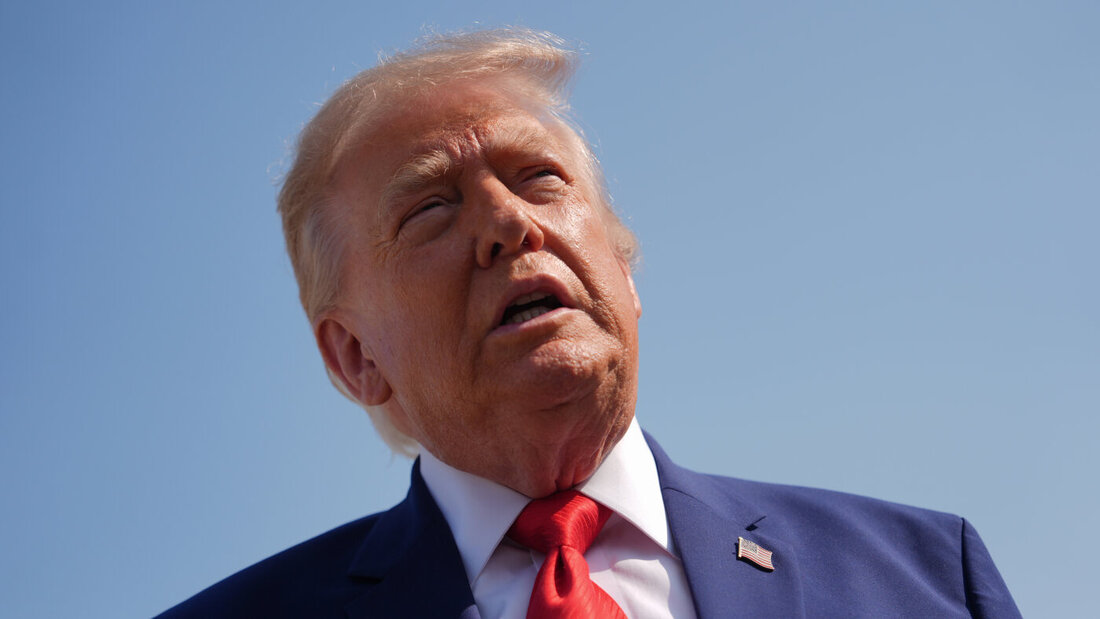 ARCHIV - US-Präsident Donald Trump spricht mit Journalisten. Foto: Julia Demaree Nikhinson/AP/dpa 20260801081656218.jpg