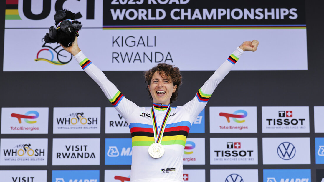 Neuer Glanzpunkt: Nach dem Weltmeisterinnentrikot trägt Marlen Reusser am Mittwoch erstmals das ikonische Maillot jaune der Tour de France 20260804191251569.jpg