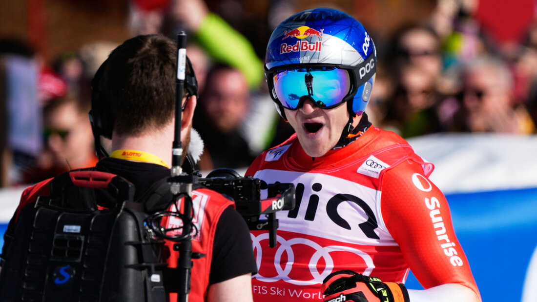 Marco Odermatt steht vor seinem 54. Weltcup-Sieg. Er führt in Garmisch knapp vor Alexis Monney 20260228122204989.jpg