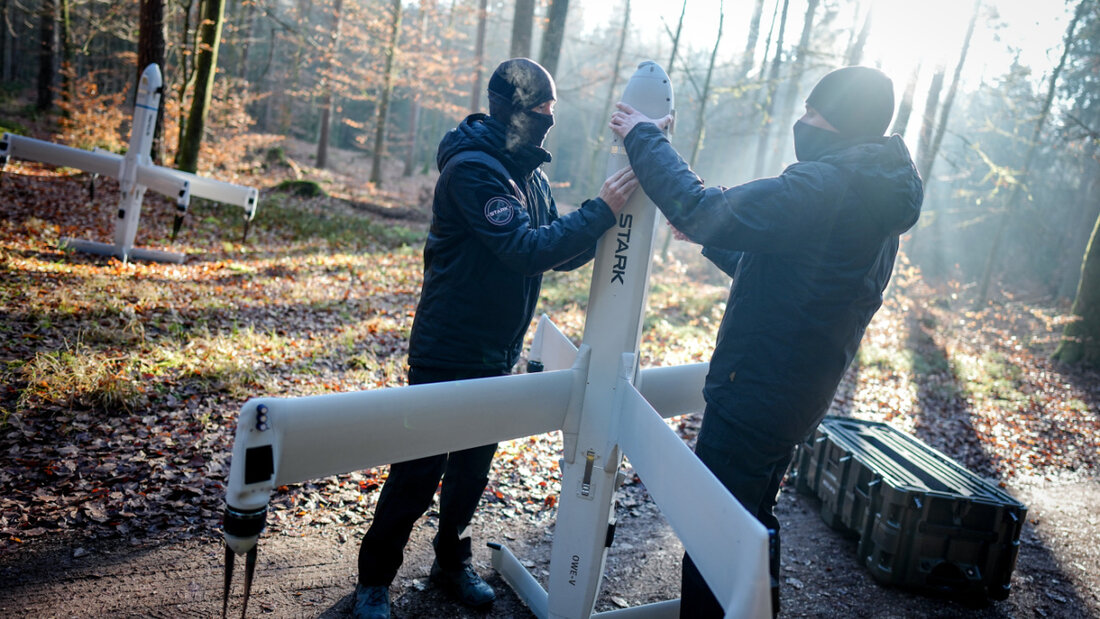 ARCHIV - Die Drohnenwaffe «Virtus» der Firma Stark Defence. Foto: Kay Nietfeld/dpa/Archivbild 20260225173601448.jpg