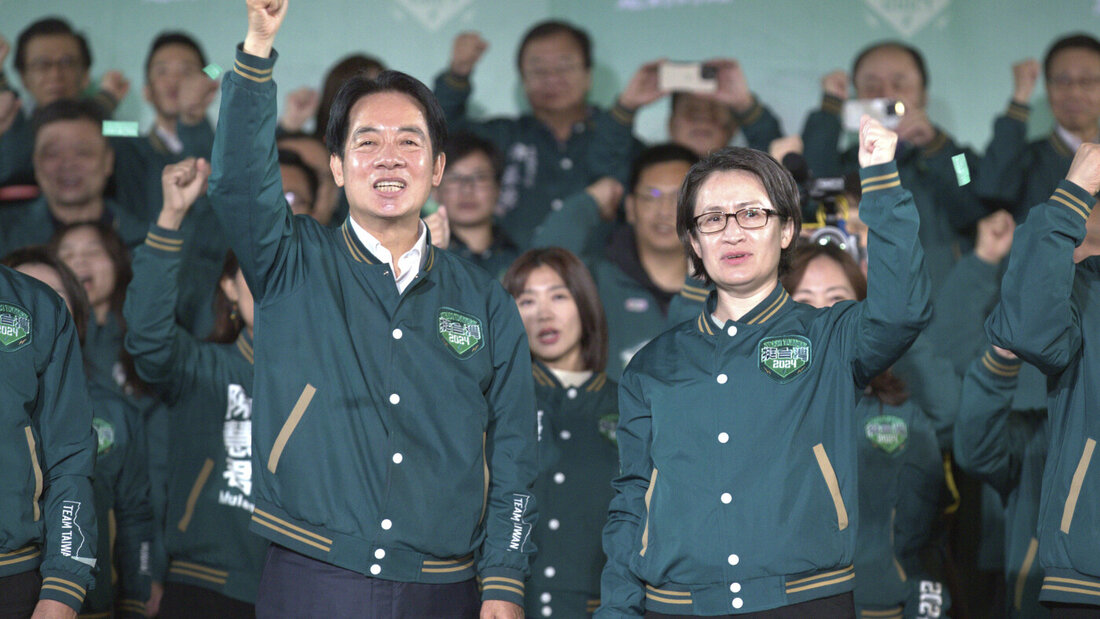 ARCHIV - Taiwans Vizepräsidentin Hsiao Bi-khim (rechts) neben Präsident Lai Ching-te (auch William Lai genannt). Foto: ChiangYing-ying/AP/dpa/Archivbild 20260911071122343.jpg