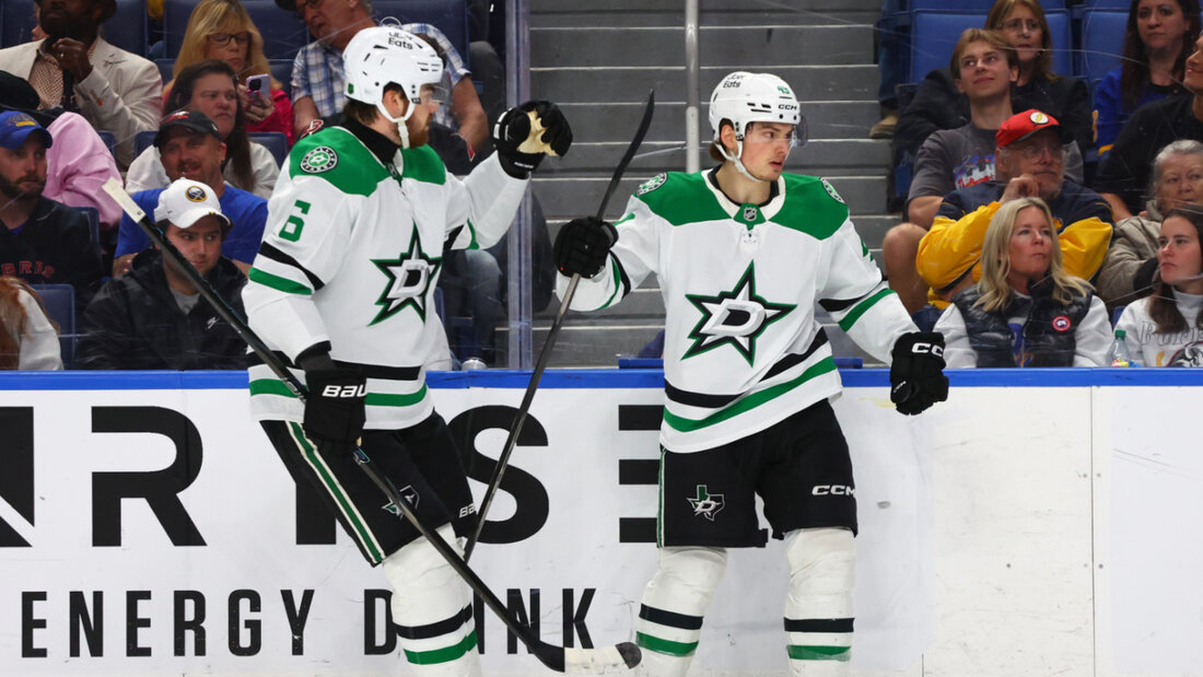 Mit grossen Ambitionen in die Playoffs: Lian Bichsel (links) und die Dallas Stars sind in Form 20260416070831345.jpg