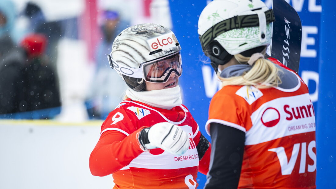 Es bleibt beim einen Podestplatz für Julie Zogg (links) in dieser Weltcup-Saison 20260123135818595.jpg