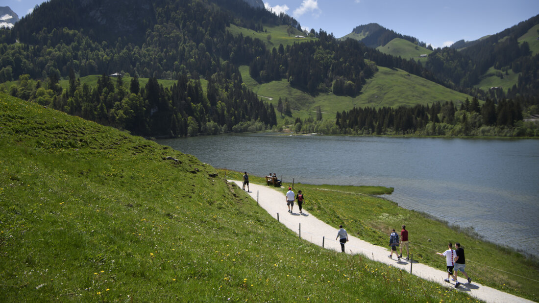 Der Schwarzsee im Kanton Freiburg ist ein beliebter Wander-Ort. (Archivbild) 20260525222843277.jpg
