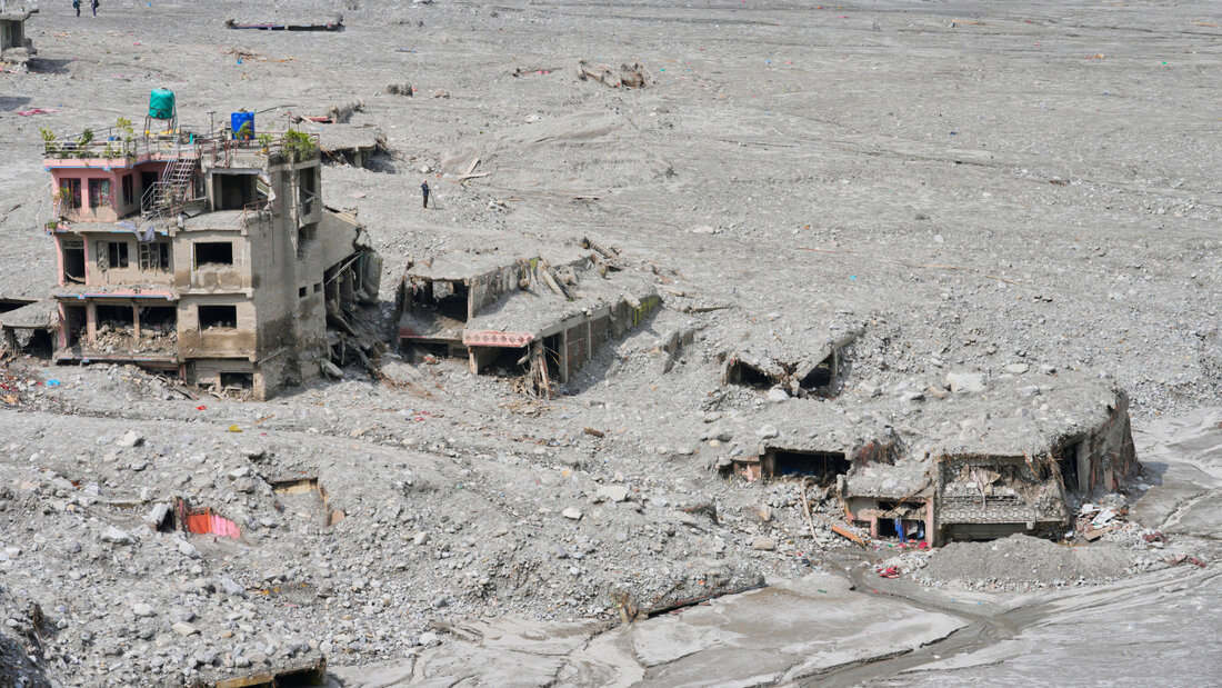 Die rasche Erwärmung im Himalaya verschärft Risikofaktoren für Sturzfluten wie im August in Nepal. Diese können nach Expertenangaben weiterhin geschehen. (Archivbild) 20260917012510710.jpg
