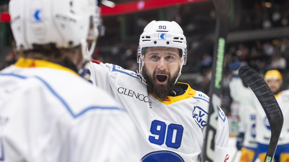 Tomas Tatar (EV Zug) erzielte in der National League noch nie drei Tore - am Samstag in Davos gelangen ihm aber gleich vier 20260919224501617.jpg