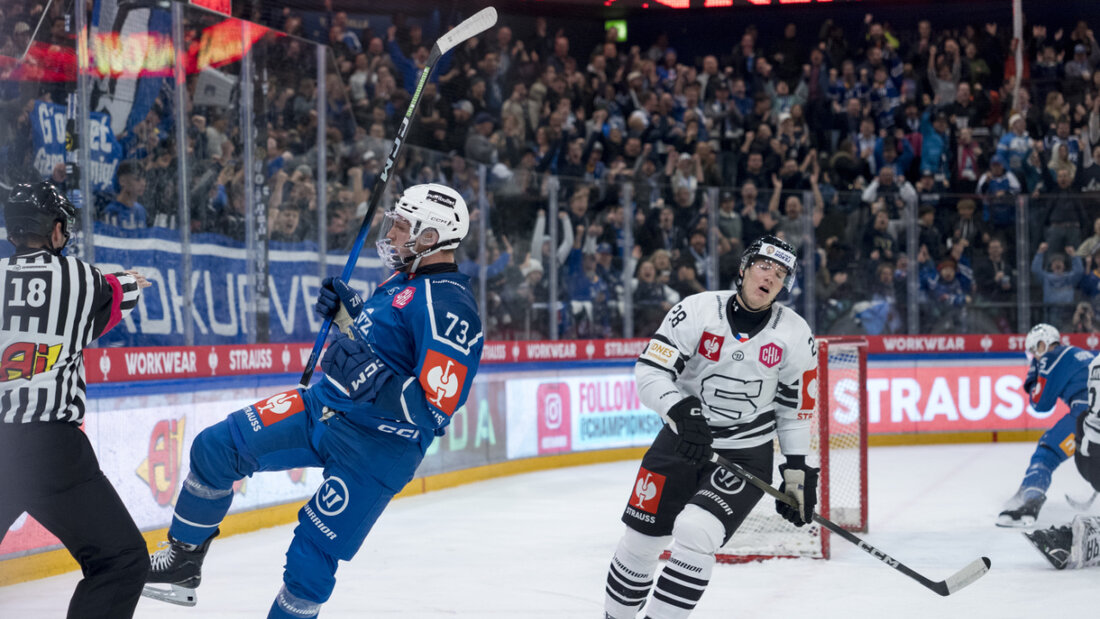 Mike Künzle erzielte am Mittwoch in Rauma das einzige Goal des EV Zug 20251203195553823.jpg