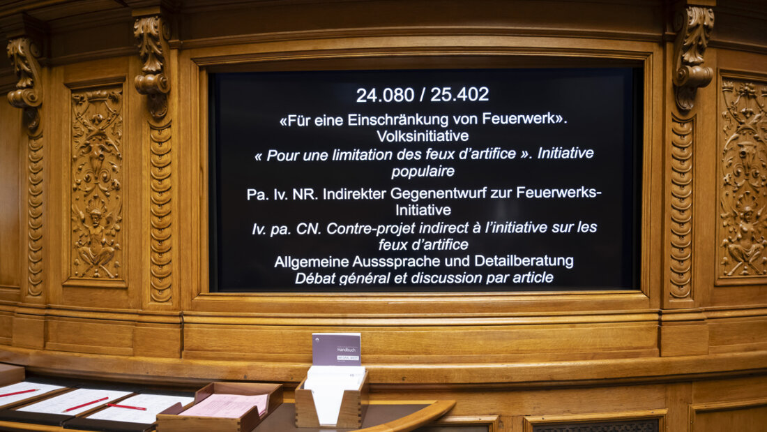 Das Parlament konnte sich bei der Beratung der Feuerwerkinitiative schliesslich auf keinen mehrheitsfähigen Gegenvorschlag einigen. (Themenbild) 20260619102718038.jpg