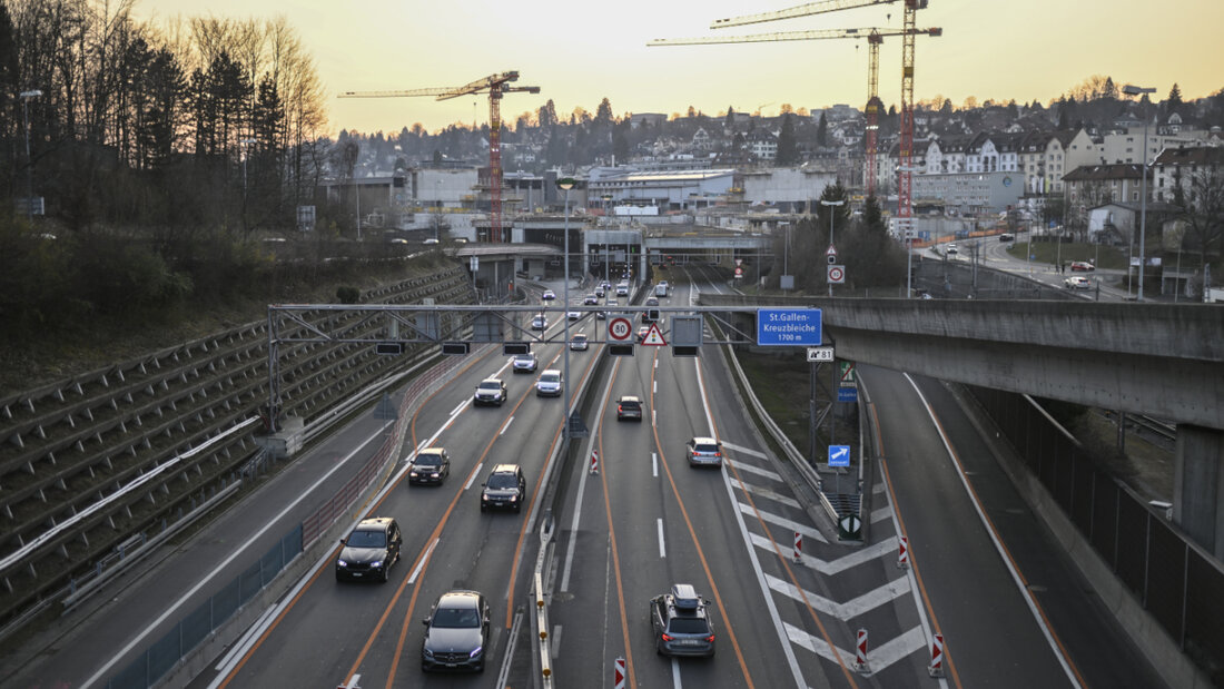 Der Ausbau der St. Galler Stadtautobahn ist im letzten November an der Urne gescheitert. In welcher Form das Projekt wieder aufgenommen wird, ist offen. (Archivbild) 20251027131451638.jpg