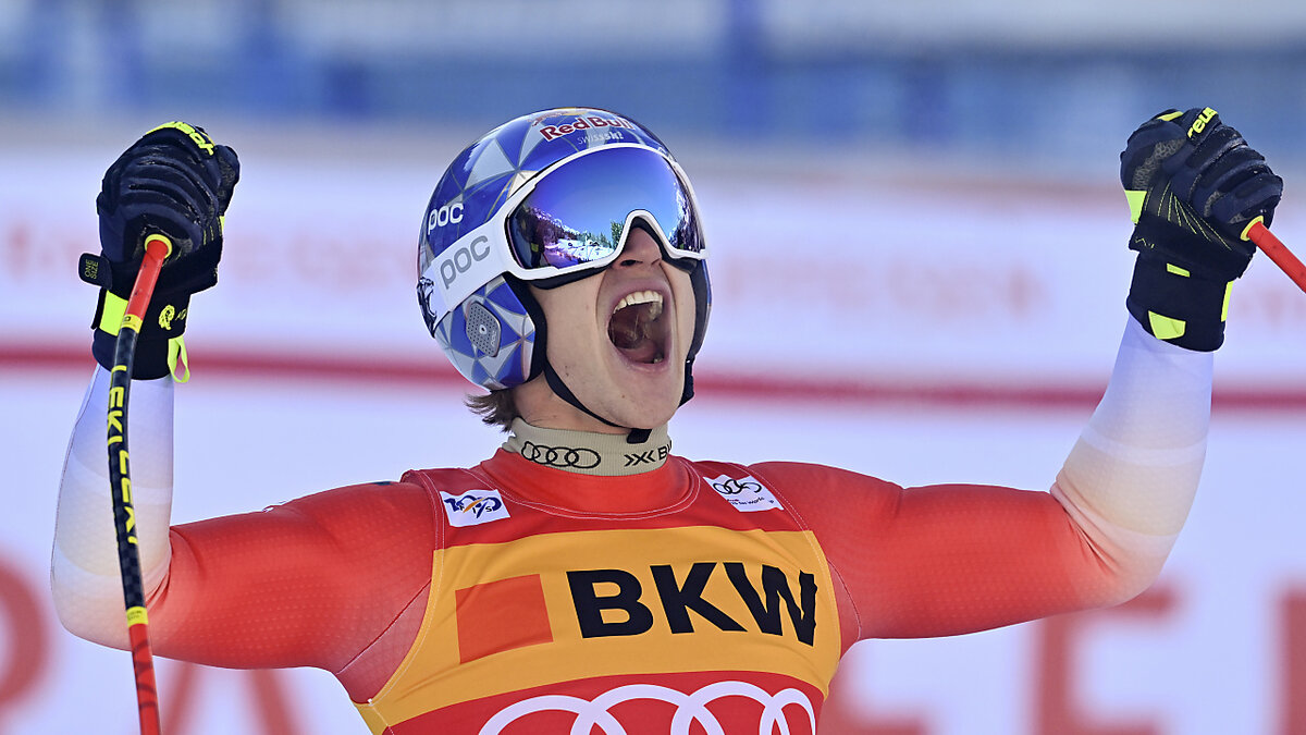 Marco Odermatt before home victory in the first descent in Wengen