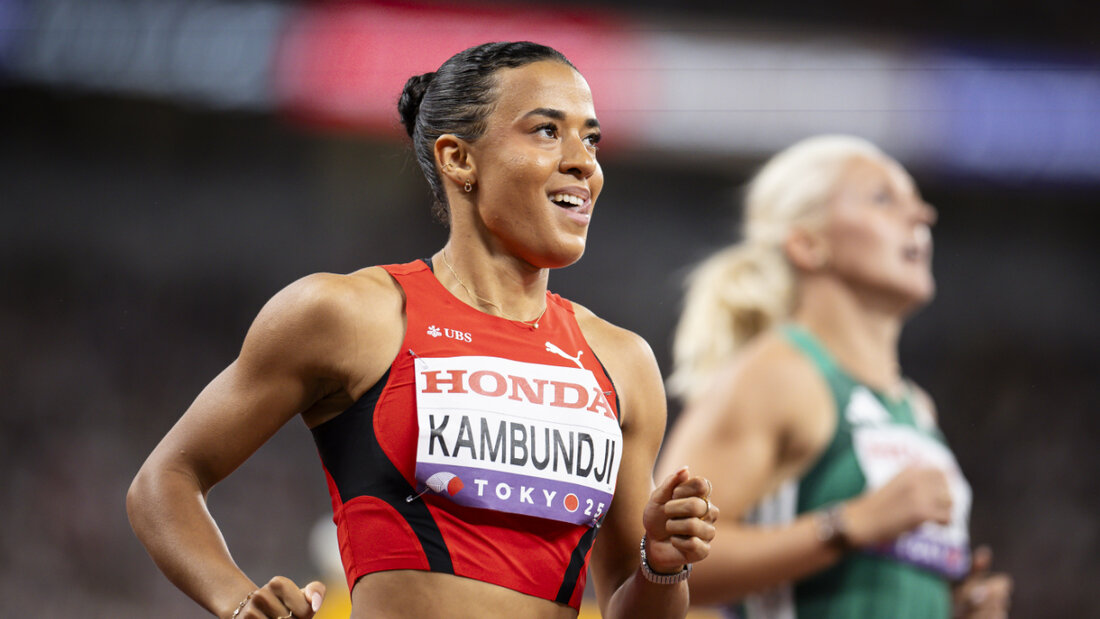 Ditaji Kambundji nach der geschafften Finalqualifikation über 100 m Hürden 20250915142321986.jpg