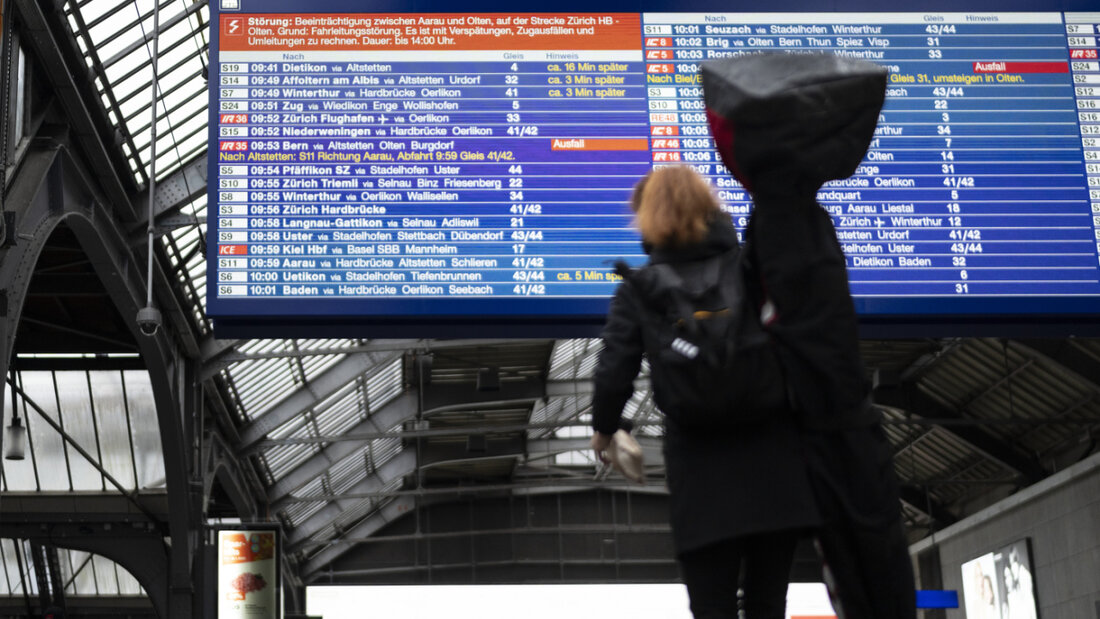 Am Freitagmorgen war der Bahnverkehr wegen einer technischen Störung in Olten SO eingeschränkt, wie die SBB mitteilten. (Archivbild) 20250516071411322.jpg