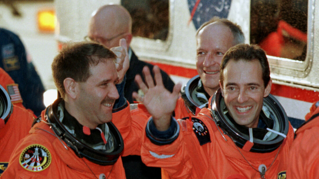 Der französische Astronaut Jean-François Clervoy (rechts) unterstützt die Arbeit der FICR (Archivbild). 20260903113801491.jpg