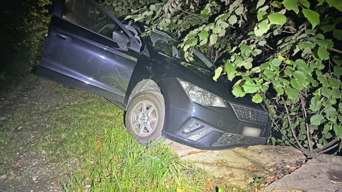 Der Fahrer kam mit seinem Fahrzeug von einem Waldweg ab. 20250926133918424.jpg