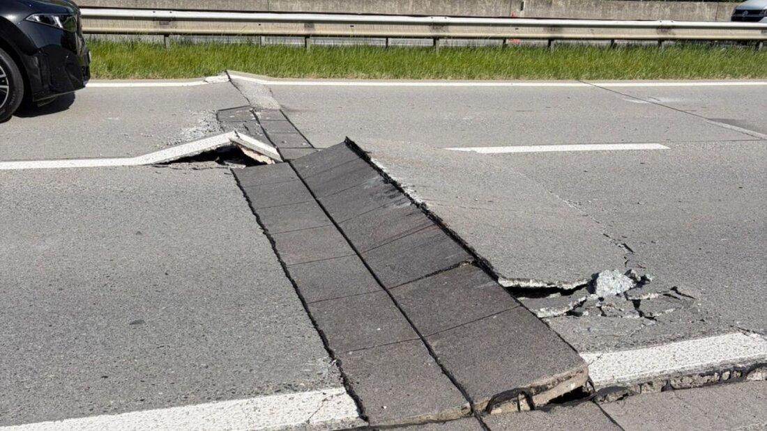 Auf der Autobahn A13 kam es am Pfingstmontag zu einem sogenannten Blow-up. 20260526151721767.jpg