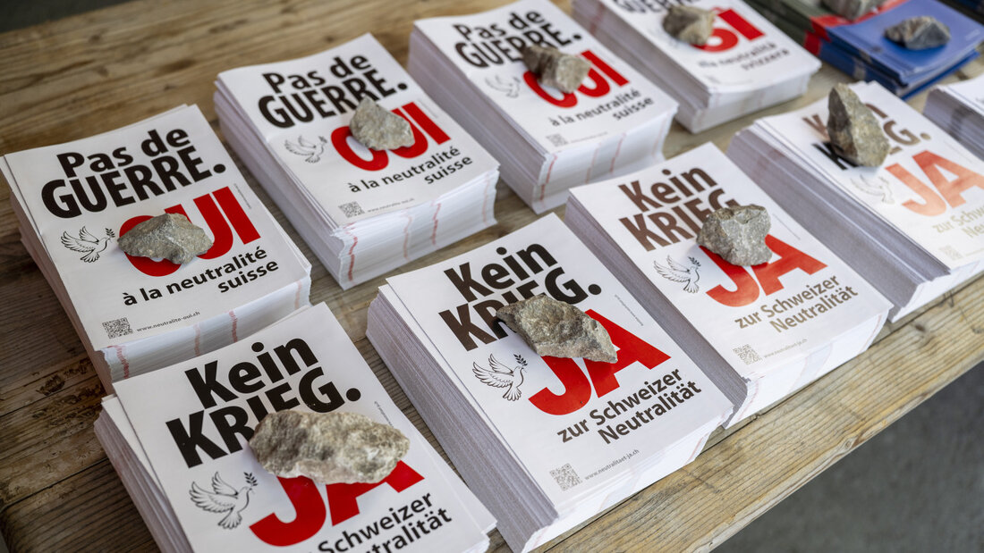 Die Befürwortenden der Neutralitätsinitiative werben für ein Ja am 27. September. Der Abstimmungskampf ist eröffnet. (Themenbild) 20260804103519117.jpg