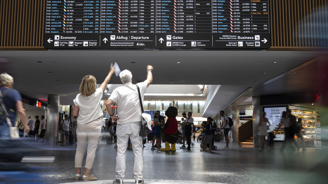 Reges Treiben: Der Flughafen Zürich hat im ersten Semester 2026 mehr Umsatz und Gewinn gemacht. (Archivbild) 20260828075235759.jpg