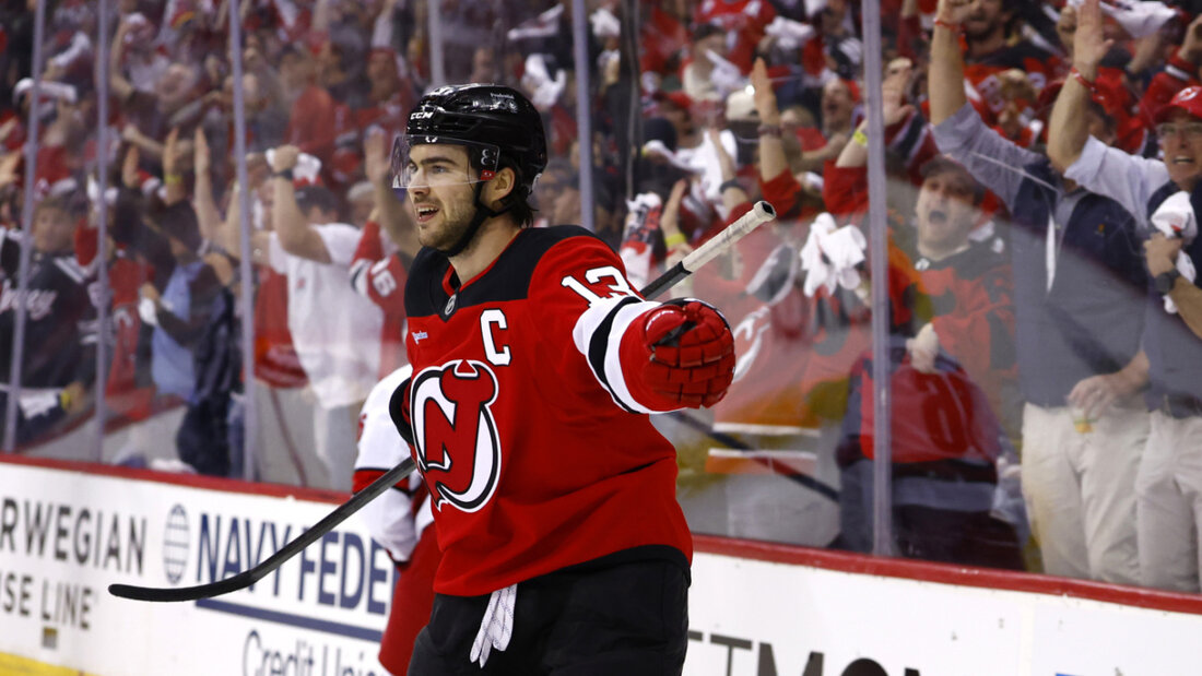 Nico Hischier, Captain der New Jersey Devils, ist einer der NHL-Spieler, die für die WM zum Schweizer Nationalteam stossen 20250505155557348.jpg