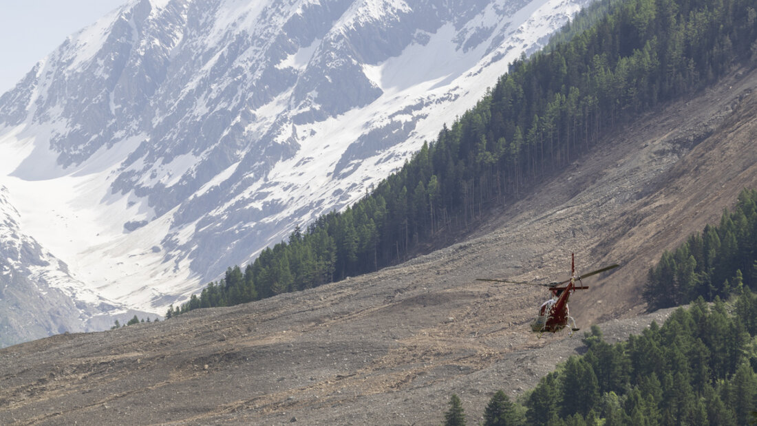 Der Schuttkegel in Blatten ist weiterhin nicht begehbar. Es droht die Gefahr von Steinschlägen. 20250603105146127.jpg