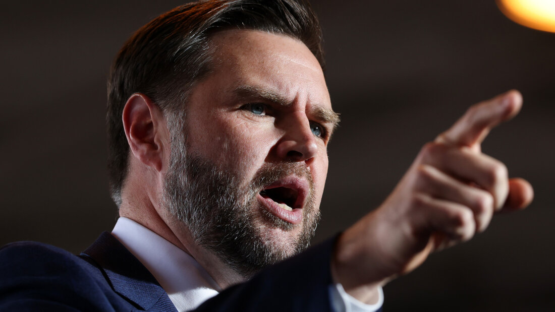 ARCHIV - US-Vizepräsident JD Vance hält eine Rede bei einer Kundgebung auf dem Allen County Regional Airport. Foto: Samuel Corum/Pool Getty Images North America/AP/dpa 20261018074338368.jpg