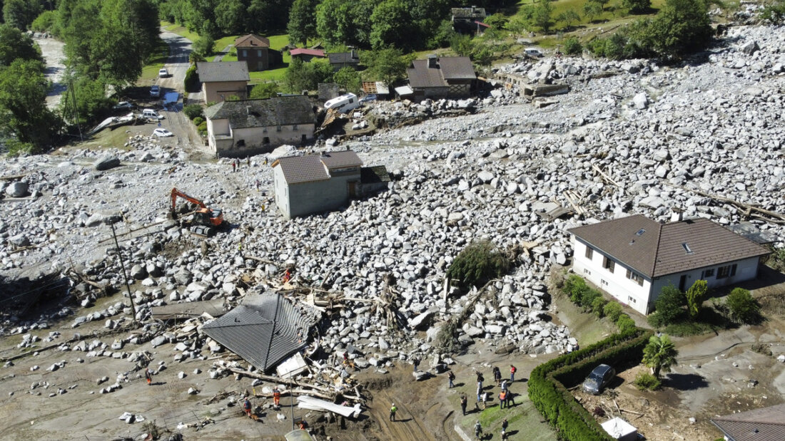 Ein heftiges Unwetter traf im Juni 2024 den Weiler Sorte in der Gemeinde Lostallo GR. (Archivbild) 20260225110157630.jpg