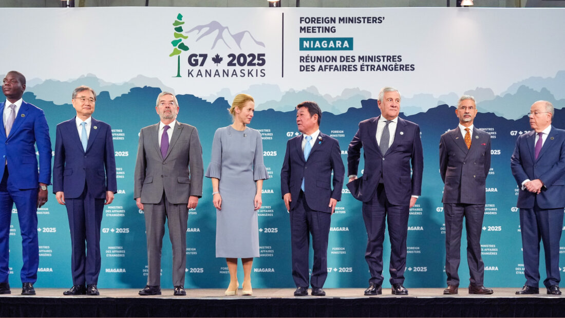 Die Außenminister der G7-Gruppe wirtschaftsstarker Demokratien. Foto: Soeren Stache/dpa 20251113015722212.jpg