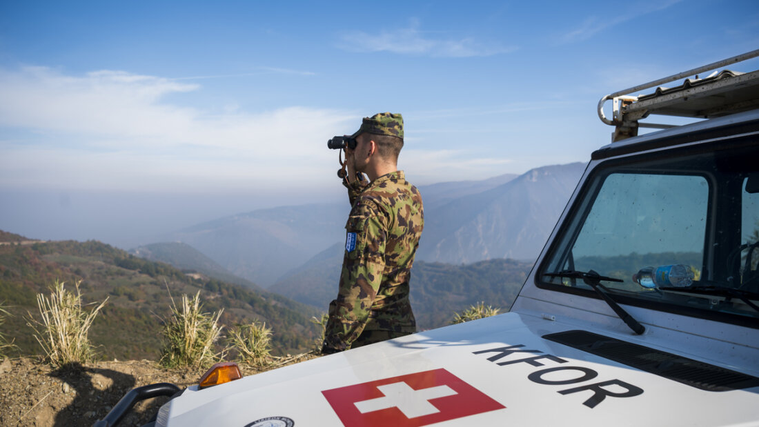 Im Kosovo leistet die Schweizer Armee ihren bisher grössten Auslandseinsatz. Zwischen 195 und 215 Schweizerinnen und Schweizer unterstützen die Stabilisierung der Region. (Archivbild) 20260612163809723.jpg