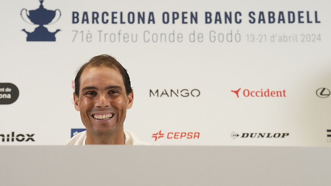 Rafael Nadal stellte sich am Montag in Barcelona den Medien 20240415164142662.jpg